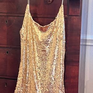 Gold small sequin dress, too big for my daughter.. never worn